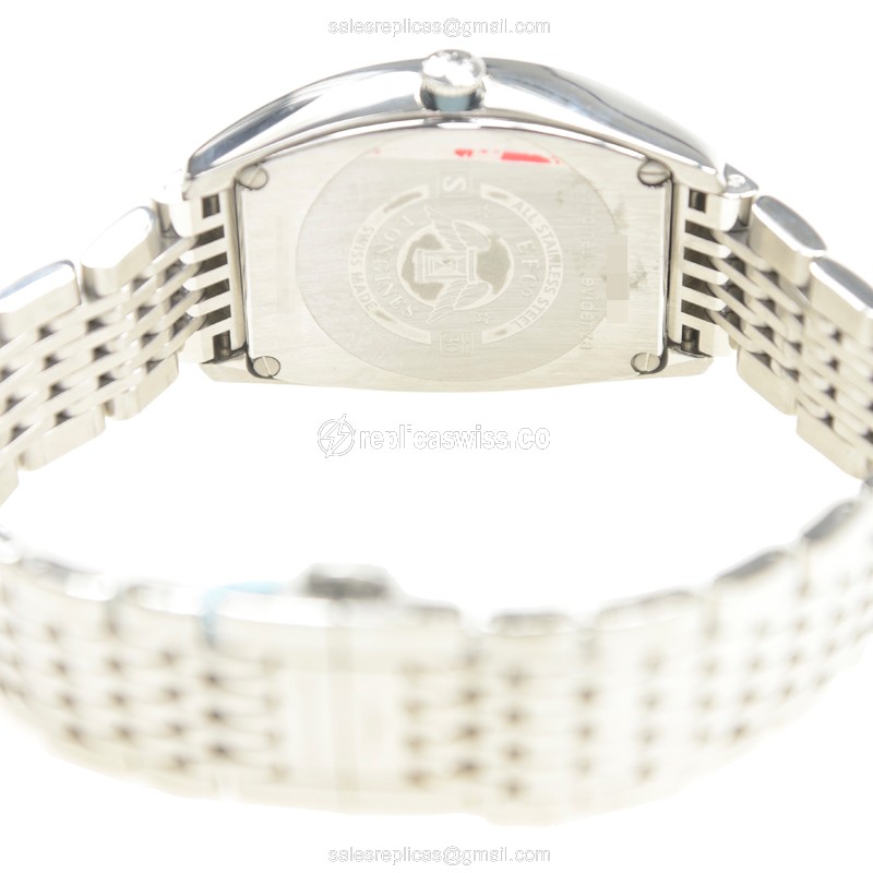 Longines EVIDENZA Automatic - Black Dial - Steel Case - Silver Strap - Clasp - View 4