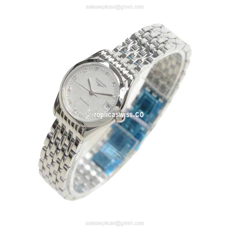 Longines L4.398.4.77.6 Replica - Automatic - Stainless Steel - Silver Dial, Steel Strap - View 3