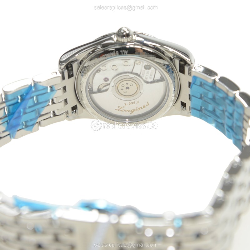 Longines L4.398.4.77.6 Replica - Automatic - Stainless Steel - Silver Dial, Steel Strap - View 4