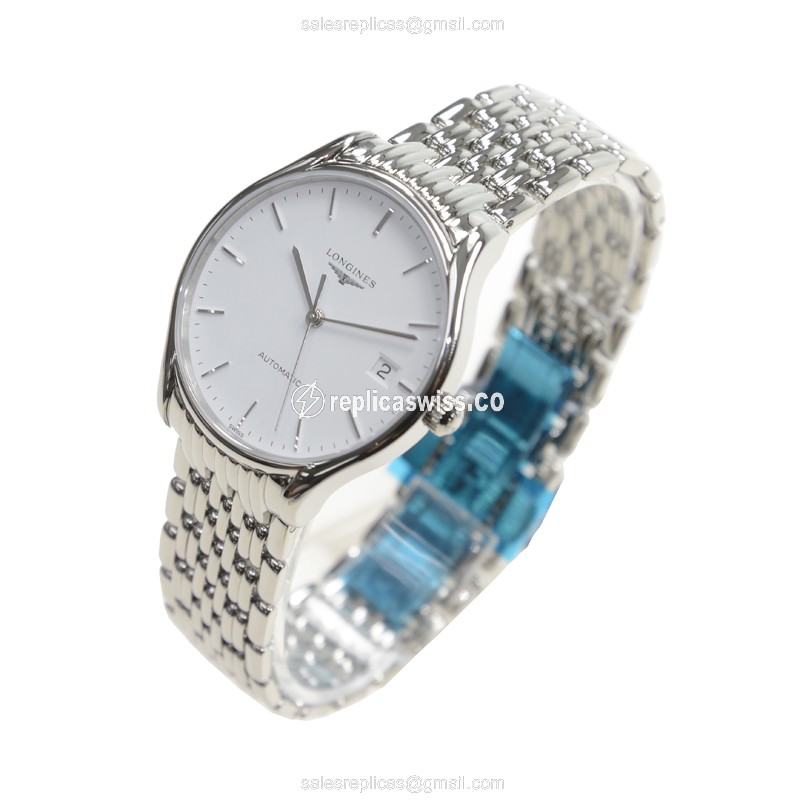 Longines Lyre Automatic - Stainless Steel Case - White Dial - Silver Strap - View 3