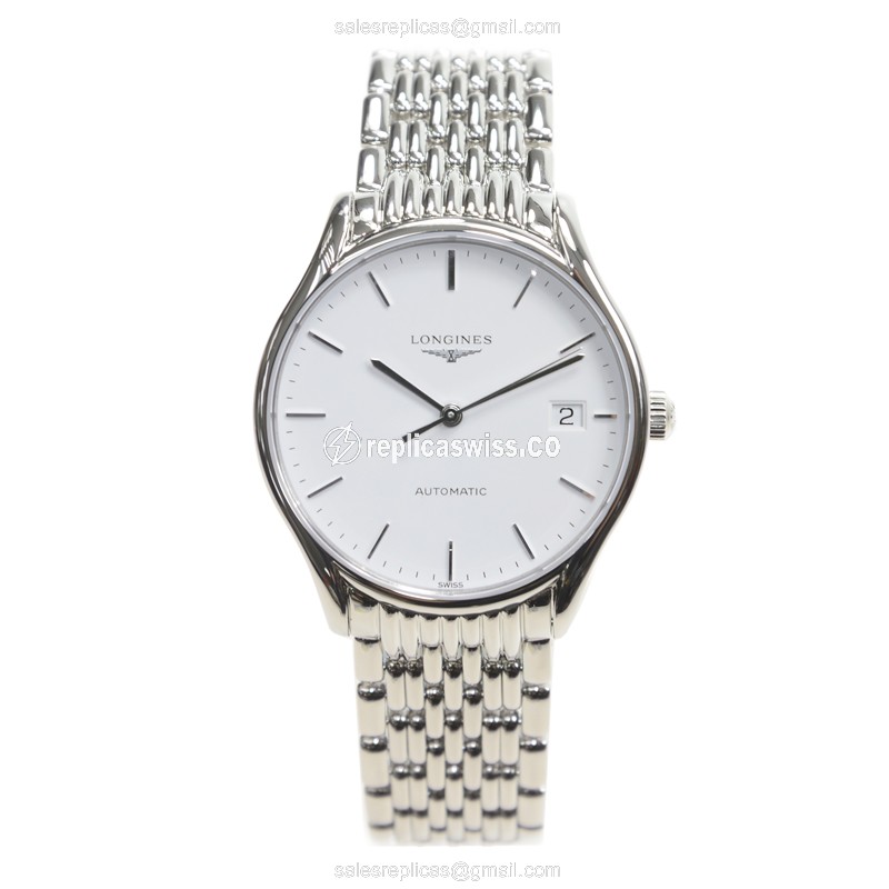 Longines Lyre Automatic - Stainless Steel Case - White Dial - Silver Strap - View 2