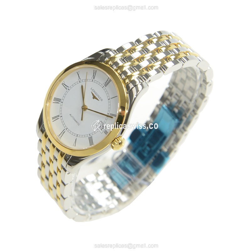 Rolex L4.898.3.11.7 Replica - Automatic, Gold PVD, White Dial on Gold Strap - View 3