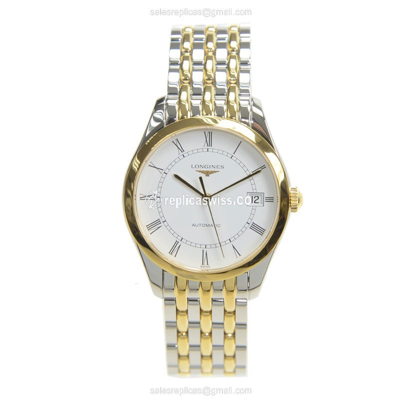 Rolex L4.898.3.11.7 Replica - Automatic, Gold PVD, White Dial on Gold Strap - View 2
