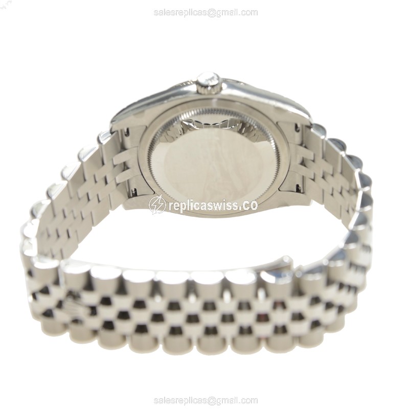 Rolex Datejust Replica - Automatic - White Gold - Steel Case, Silver Dial - View 3