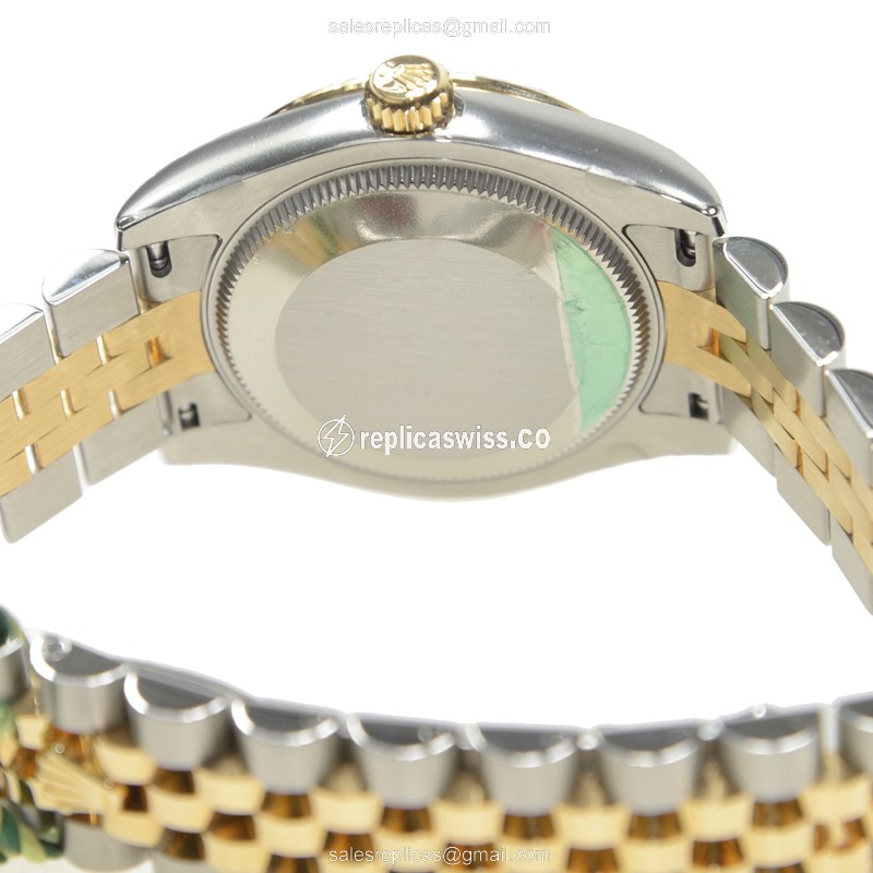 Rolex Lady Datejust Replica - Automatic, White Dial, Clasp, Silver Strap - View 4