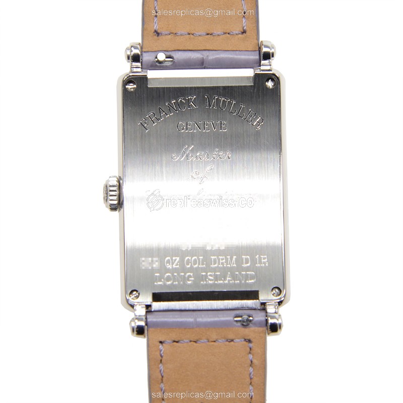 Franck Muller 952 QZ COL DRM D 1R LONG ISLAND - Quartz - Silver - Alligator Purple - View 3