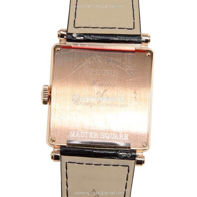Franck Muller 6000 H SC DT REL R 5N Replica - Automatic - 18kt Rose Gold - Silver Dial, Black Alligator Strap - View 3
