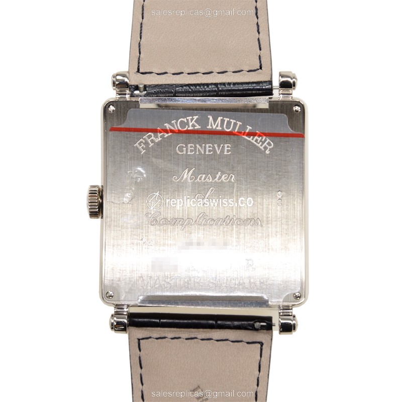 Franck Muller 6000 K SC DT R OG Replica - Automatic - 18kt Gold - Silver Dial - Black Alligator Buckle - View 3