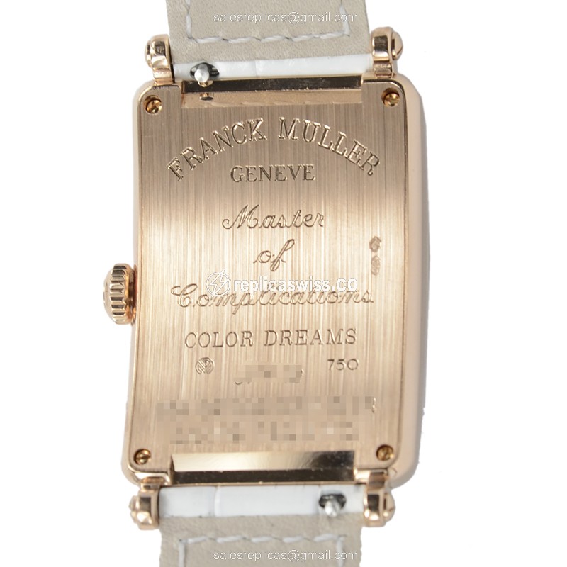 Franck Muller 952 QZ COL DRM D 1R Replica - Quartz - 18kt Rose Gold - Diamonds, Silver Dial - Buckle Clasp - View 3