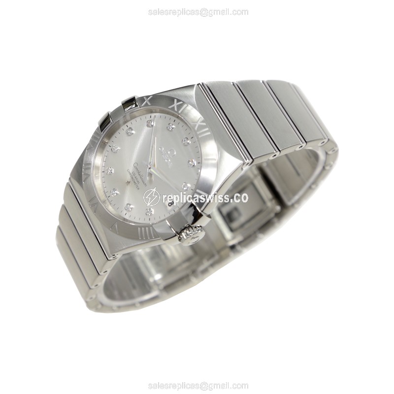 Omega Constellation Replica - Automatic - Silver Steel Case - Silver Dial - Steel Strap - View 3