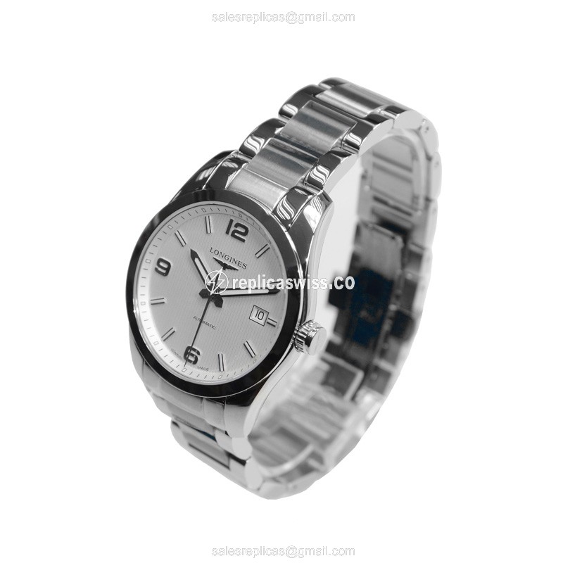 Longines CONQUEST CLASSIC Replica - Automatic - Silver Dial - Steel Case & Band - View 3