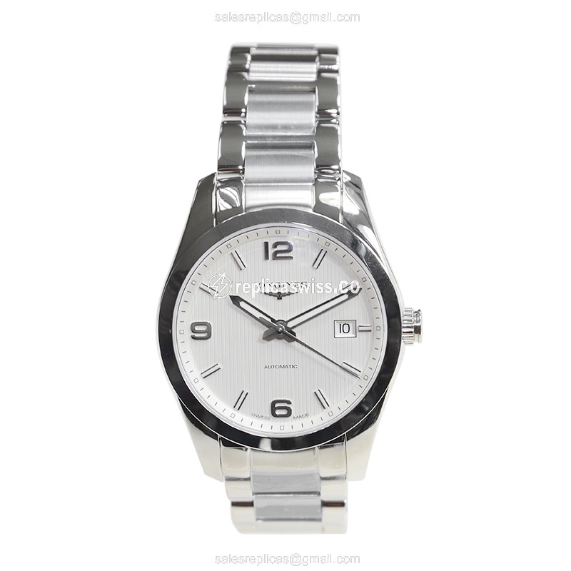 Longines CONQUEST CLASSIC Replica - Automatic - Silver Dial - Steel Case & Band - View 2