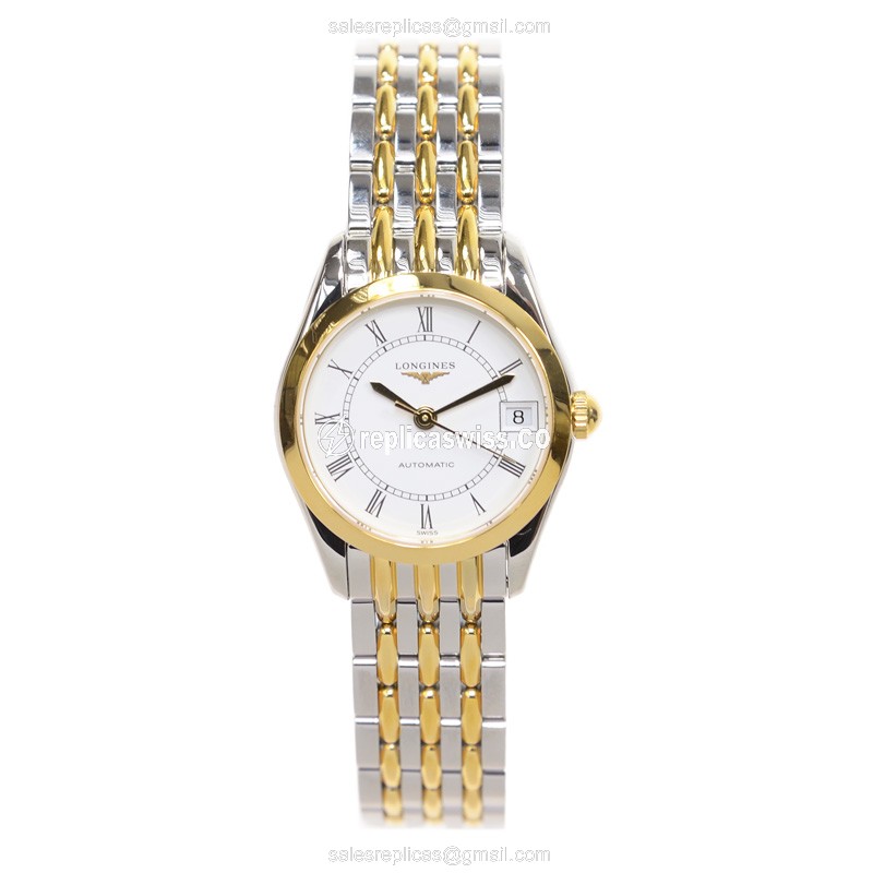 Longines Elegant Series - Automatic - Stainless Steel - White Dial - Silver Strap - View 2