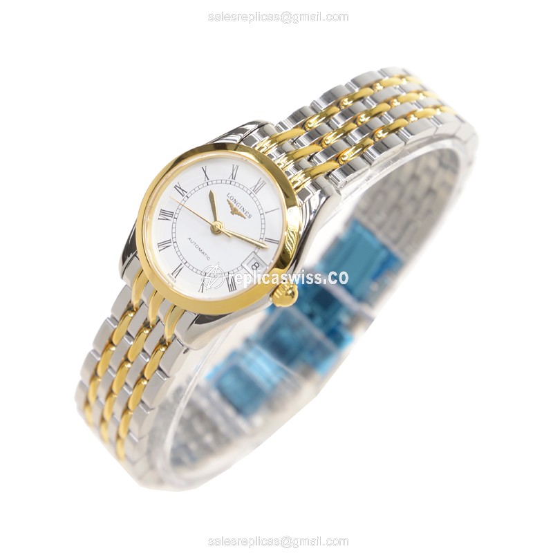 Longines Elegant Series - Automatic - Stainless Steel - White Dial - Silver Strap - View 3