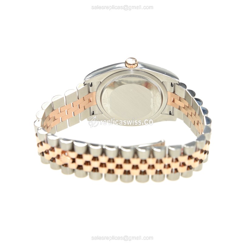 Rolex Datejust Replica | Automatic | Rose Gold | Steel Case, Silver Dial - View 4