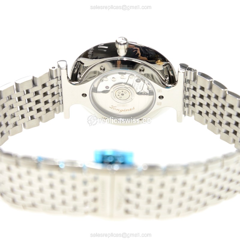 Longines LA GRANDE Replica - Automatic - Steel Case, White Dial, Silver Clasp - View 4