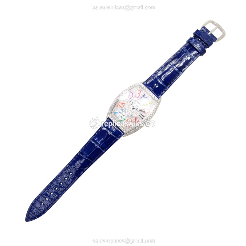 Franck Muller 7851 CH COL DRM D CD (OG) COLOR DREAMS Automatic 18kt White Gold & Diamond - View 2
