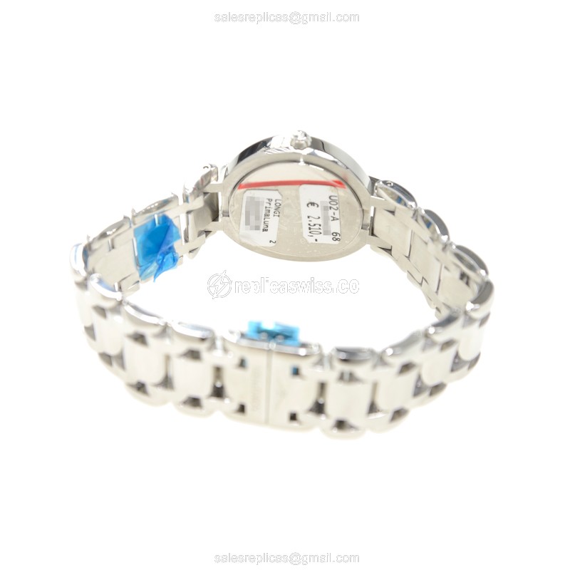 Longines Prima Luna Replica - Automatic - White Dial on Silver Steel Strap - View 4
