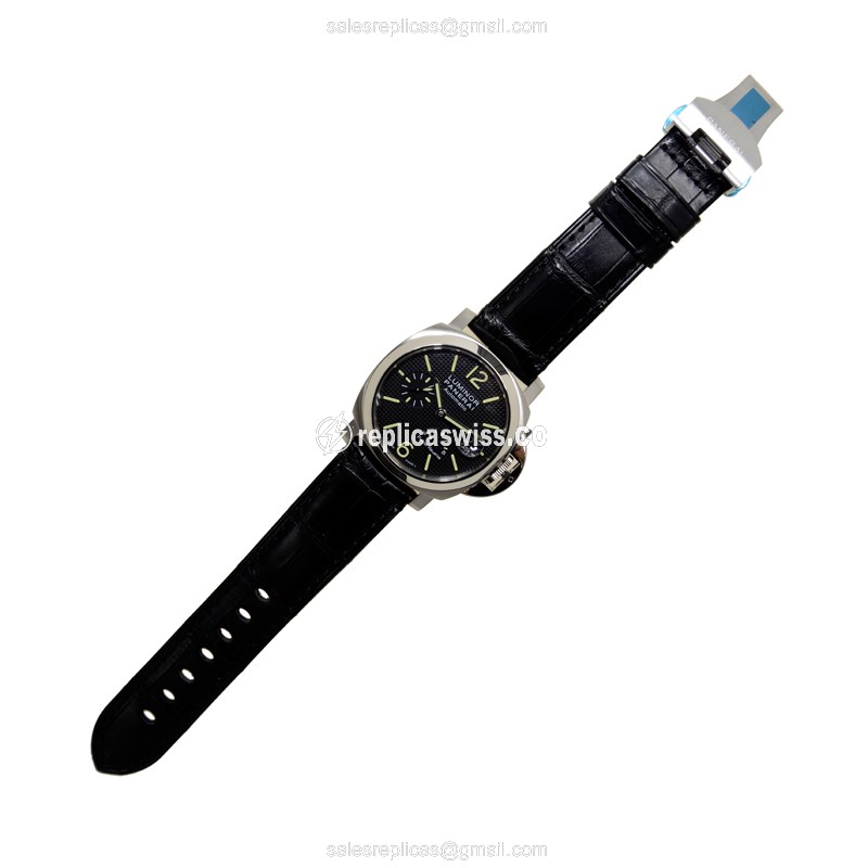 Panerai PAM00241 LUMINOR Replica - Automatic - Steel - Black Dial - Alligator Black Clasp - View 2