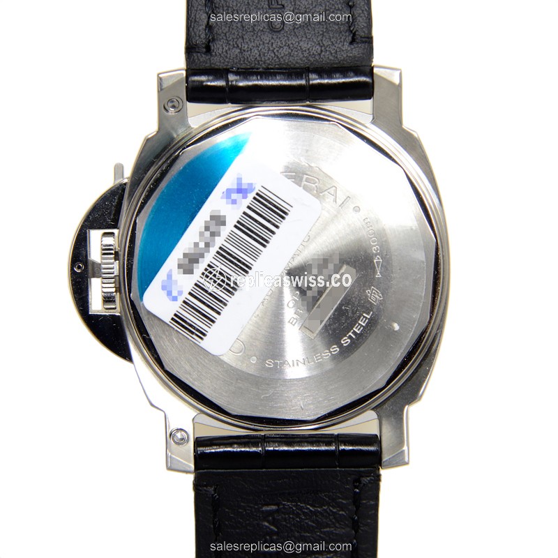 Panerai PAM00241 LUMINOR Replica - Automatic - Steel - Black Dial - Alligator Black Clasp - View 3
