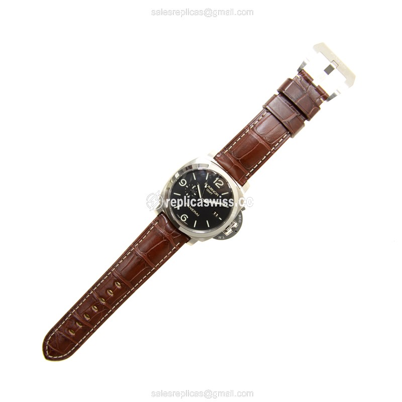 Panerai PAM00320 Luminor Replica Automatic Steel Black Dial - View 2