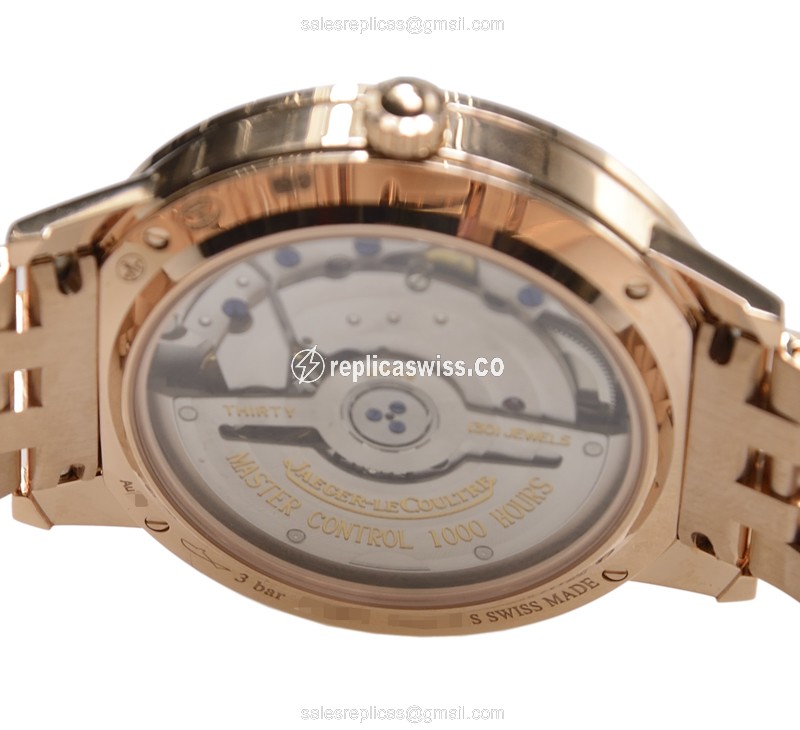 Jaeger-Lecoultre Rendez-Vous Replica - Automatic - 18kt Rose Gold Case - Diamonds - Silver Dial - View 4