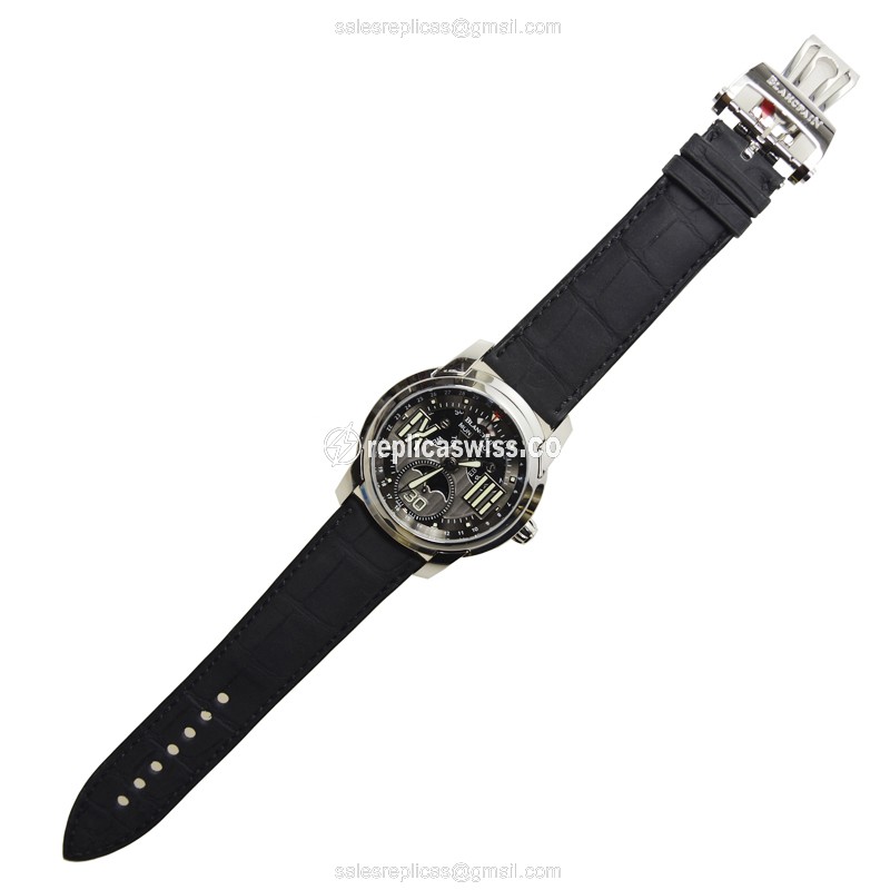 Blancpain 8866-1134-53B Replica - Automatic - Steel Case - Gray Dial - Black Alligator Strap - View 2