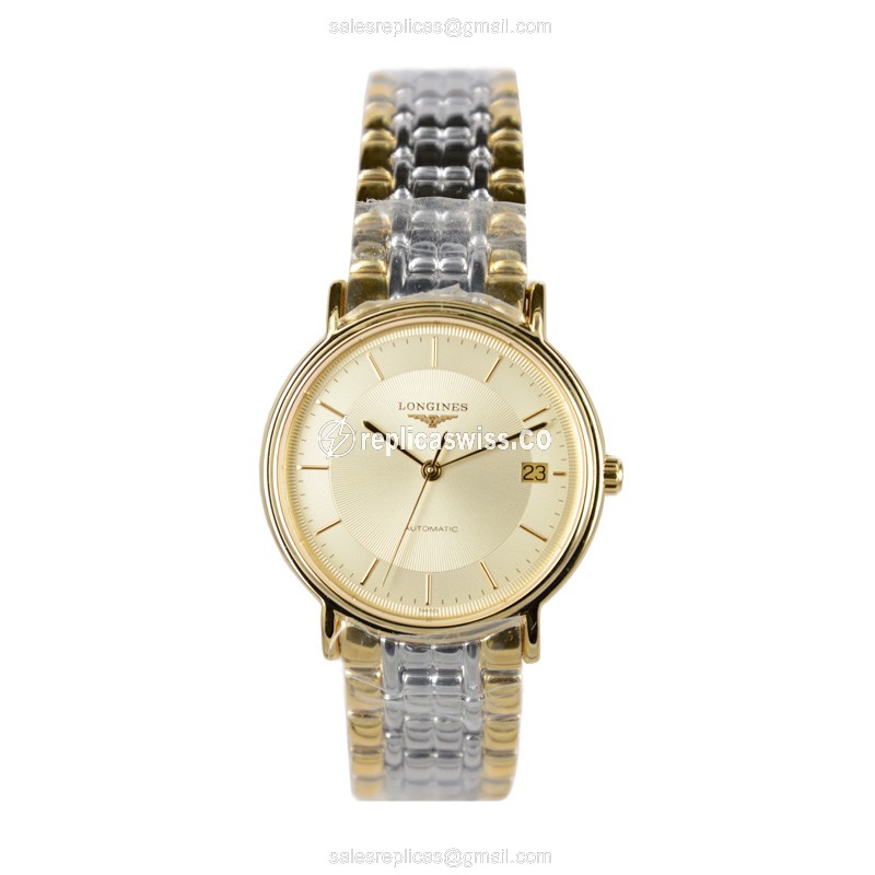 Longines Presence Replica - Gold PVD Case - Beige Dial | Automatic - View 2