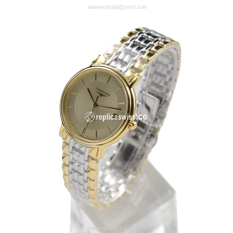 Longines Presence Replica - Gold PVD Case - Beige Dial | Automatic - View 3