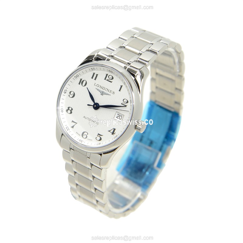 Longines L2.518.4.78.6 Replica - Automatic - Steel Case - Silver Dial, Steel Strap - View 3