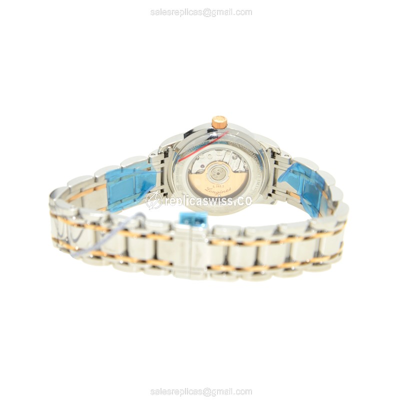 Longines SAINT IMIER Replica - Automatic - 18kt Rose Gold & Steel - Silver Dial - Clasp - View 4