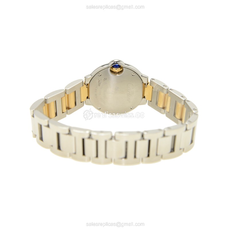 Cartier Ballon Bleu Quartz - White Dial - 18kt Steel - Silver Strap - View 4