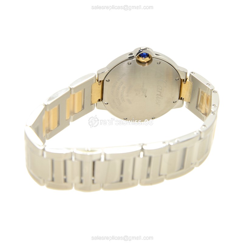 Cartier Ballon Bleu Replica - Automatic - Steel Case - White Dial - Silver Strap - 18kt Steel - View 4