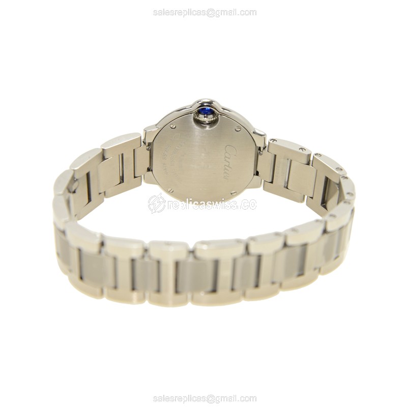 Cartier Ballon Bleu Quartz - White Dial - Steel Case - Silver Strap - View 4