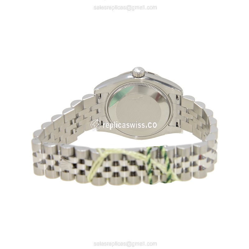 Rolex Lady Datejust Replica - White Gold & Steel Case - Automatic - Silver Dial - View 4