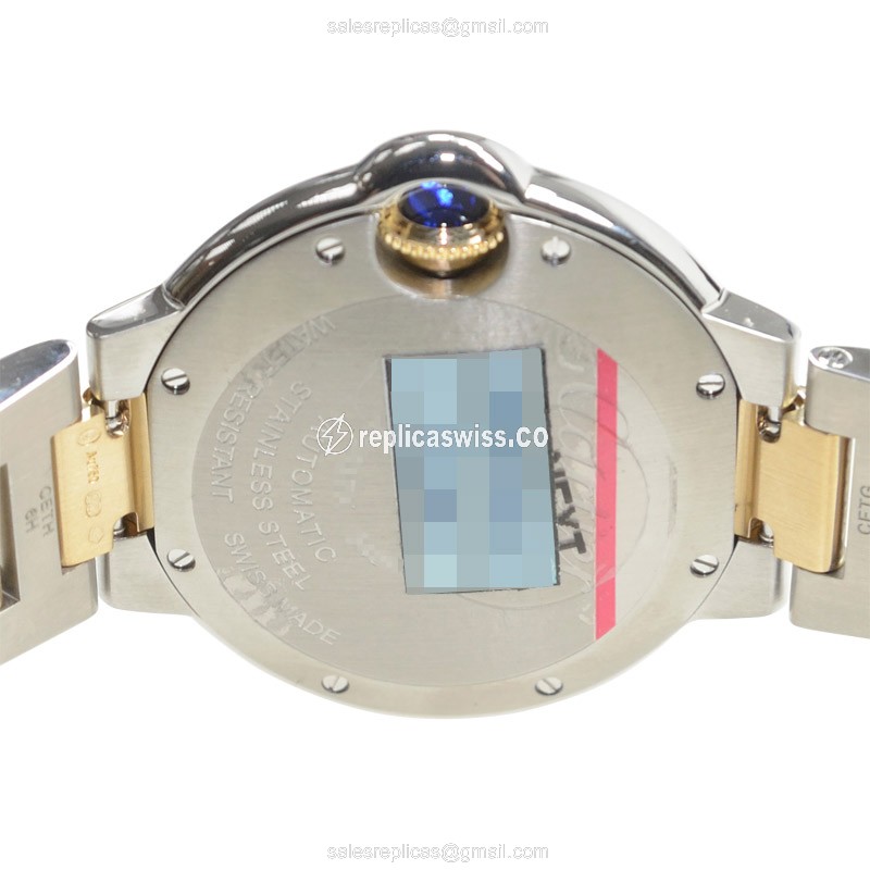 Cartier Ballon Bleu Replica - Automatic - White Dial - Steel Case & Silver strap - View 4