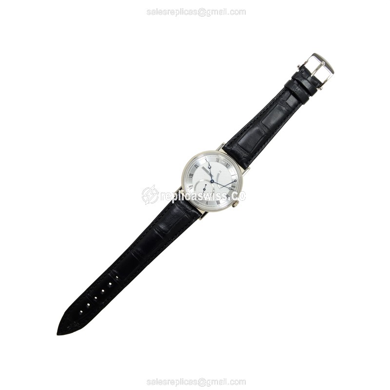 Breguet 5277BB/12/9V6 Manual Wind 18kt Gold - Silver Dial - Black Alligator Strap - View 2