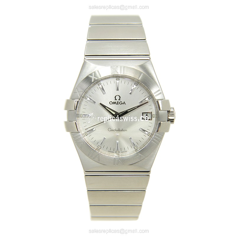 Omega Constellation Replica - Quartz - Silver Dial, Steel Case & Clasp - View 2
