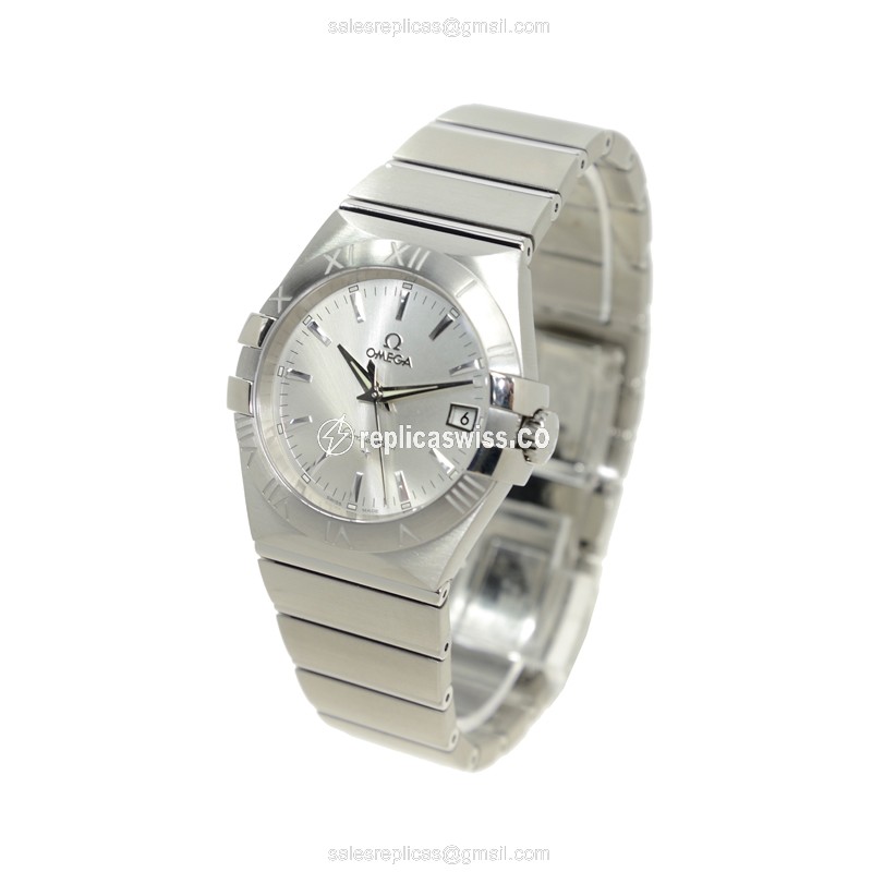Omega Constellation Replica - Quartz - Silver Dial, Steel Case & Clasp - View 3