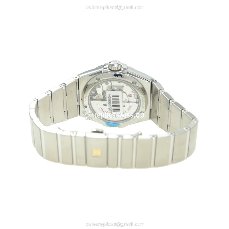 Omega Constellation 123.10.38.21.01.001 Replica - Automatic - Steel Case - Black Dial - Silver Strap - View 4