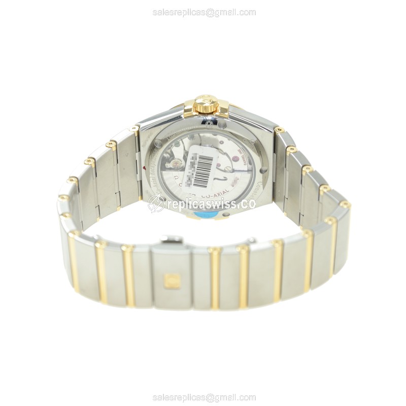 Omega Constellation Replica - Automatic - 18kt Gold & Steel - Silver Dial - Steel Clasp - View 4