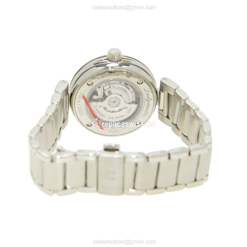 Omega DE VILLE Replica - Automatic - Stainless Steel Case - White Dial on Silver Strap - View 4