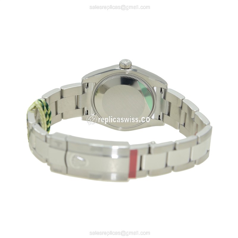 Rolex Datejust Lady Replica - Automatic - Steel Case, Gray Dial on Silver Steel Strap - View 4