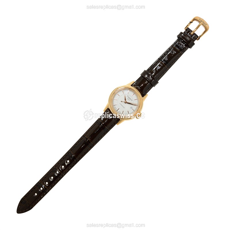 Rolex T-Classic Replica - Automatic - White Dial - Steel Case - Leather Black Strap - View 2
