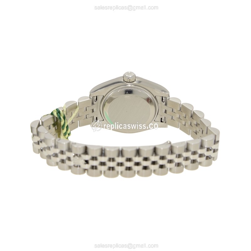 Rolex Datejust Lady Replica - Automatic, White Gold & Steel Case - Silver Dial - View 4