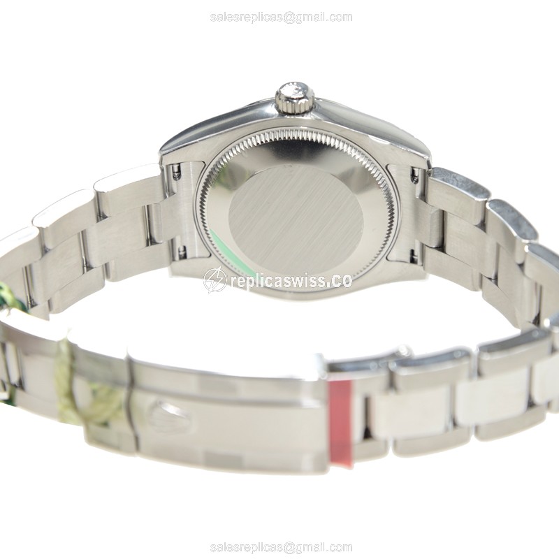 Rolex Datejust Replica - White Gold/Steel - Automatic, Gray Dial - Silver Clasp - View 4