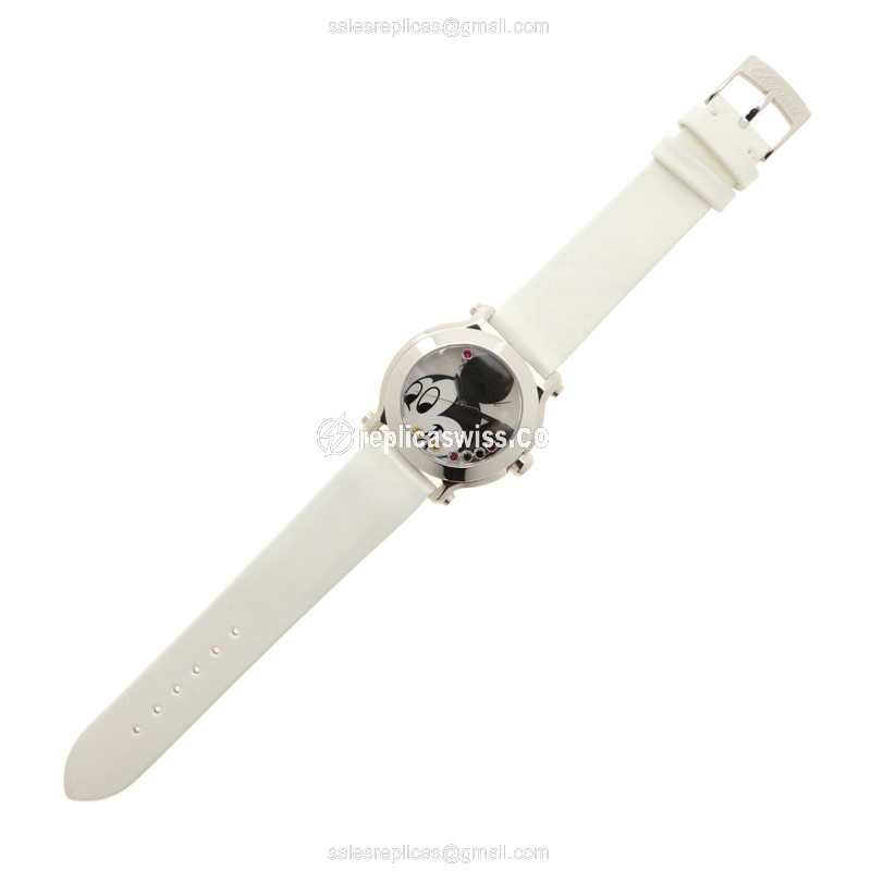 Chopard Happy Sport Quartz - White Dial - Leather Strap - Buckle Clasp - View 2