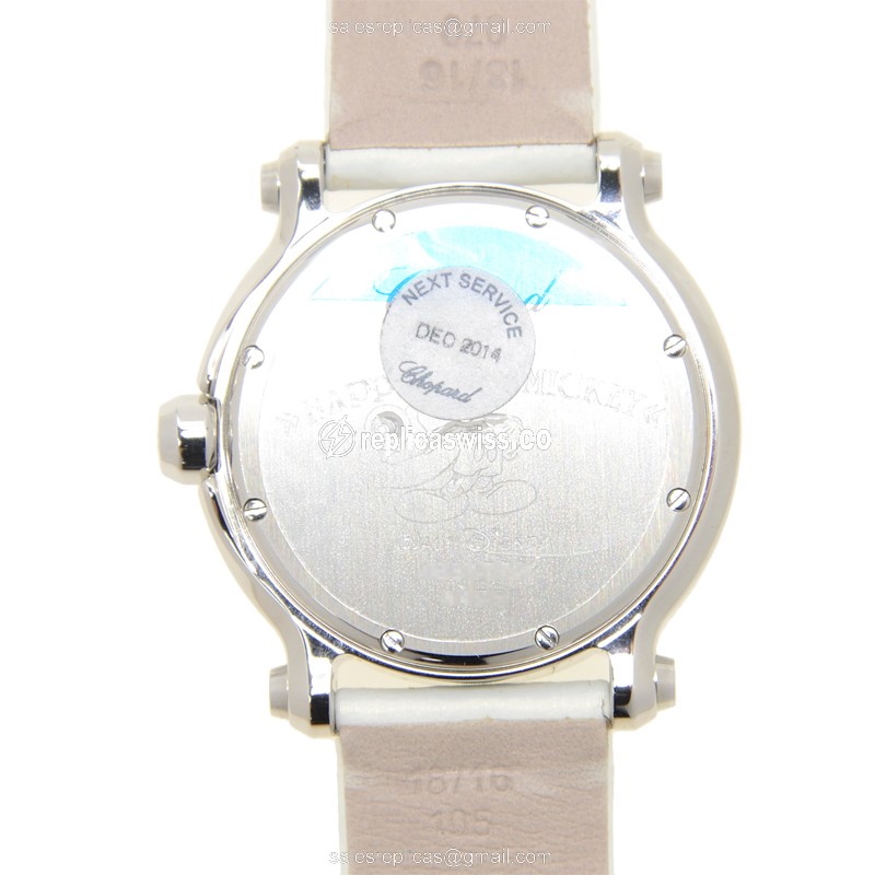 Chopard Happy Sport Quartz - White Dial - Leather Strap - Buckle Clasp - View 3