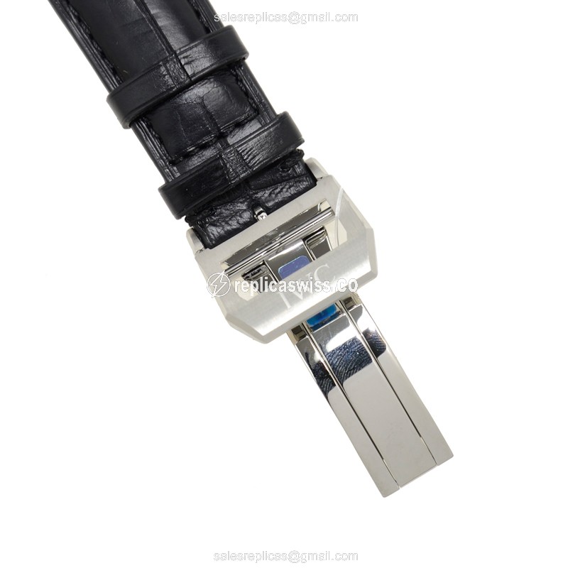 Portuguese IWC IW371445 Replica - Automatic - Silver Dial - Stainless Steel - Black Alligator Strap - View 4