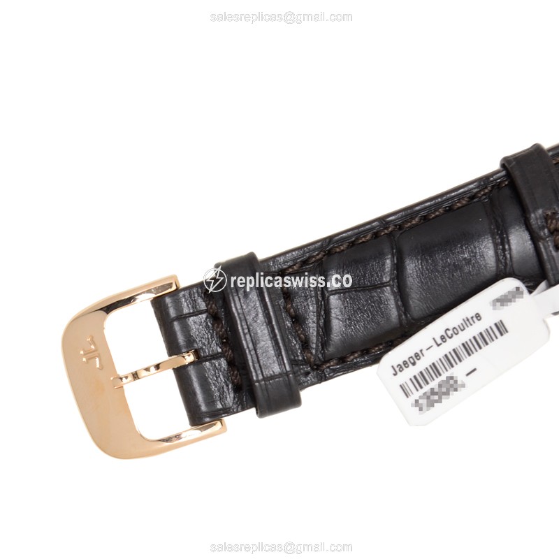 Jaeger-Lecoultre Q1542520 Replica - Ultra Thin - Automatic - 18kt Rose Gold - Silver Dial - Brown Alligator Strap - View 4